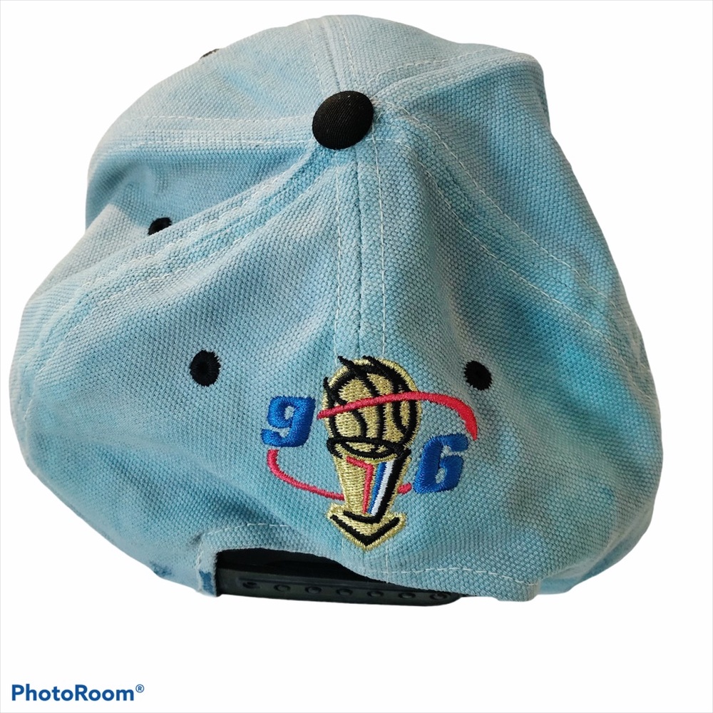 DYED Blue VTG Chicago Bulls 1996 Snapback Hat - Picture 4 of 8